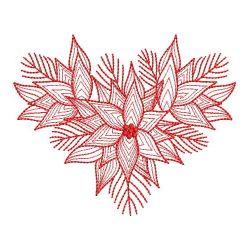 Redwork Poinsettia 06(Md) machine embroidery designs