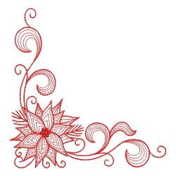 Redwork Poinsettia 10(Md) machine embroidery designs