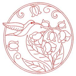 Redwork Hummingbirds 10(Lg)
