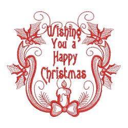Redwork Merry and Bright 01(Md) machine embroidery designs