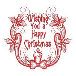 Redwork Merry and Bright(Sm) machine embroidery designs