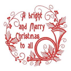 Redwork Merry and Bright 08(Md) machine embroidery designs