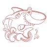 Redwork Sea Animals 06(Lg)