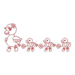 Redwork Spring Duck 03(Lg)