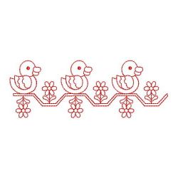 Redwork Spring Duck 05(Sm) machine embroidery designs