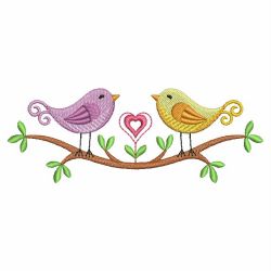 Colorful Birds 03 machine embroidery designs