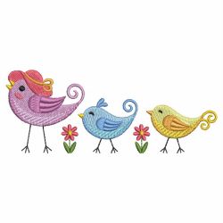 Colorful Birds 09 machine embroidery designs