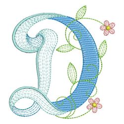 Rippled Alphabet 04 machine embroidery designs