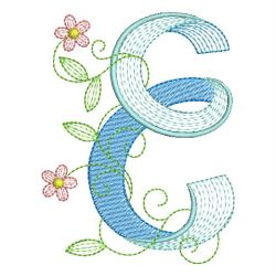 Rippled Alphabet 05 machine embroidery designs