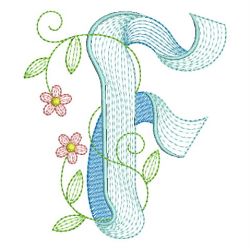 Rippled Alphabet 06 machine embroidery designs