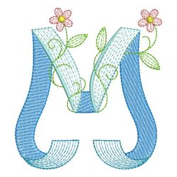 Rippled Alphabet 13 machine embroidery designs