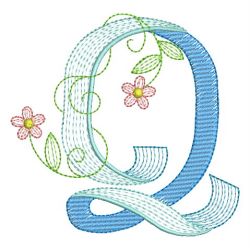 Rippled Alphabet 17 machine embroidery designs