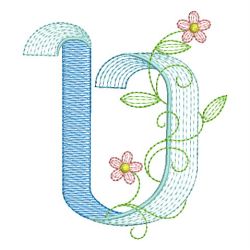 Rippled Alphabet 21 machine embroidery designs