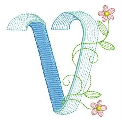 Rippled Alphabet 22 machine embroidery designs