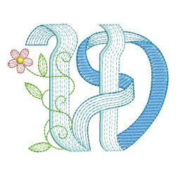 Rippled Alphabet 23 machine embroidery designs