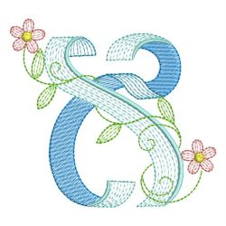 Rippled Alphabet 24 machine embroidery designs