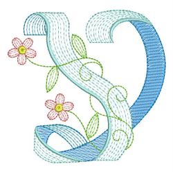 Rippled Alphabet 25 machine embroidery designs