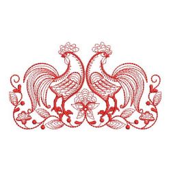 Redwork Chickens 05(Lg) machine embroidery designs