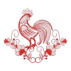 Redwork Chickens 08(Lg) machine embroidery designs