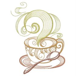 Rippled Tea Time 03(Md) machine embroidery designs