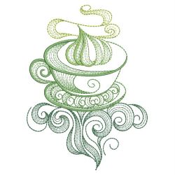 Rippled Tea Time 04(Lg) machine embroidery designs