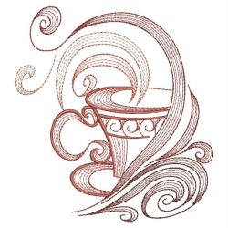 Rippled Tea Time 06(Lg) machine embroidery designs