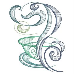 Rippled Tea Time 09(Lg) machine embroidery designs