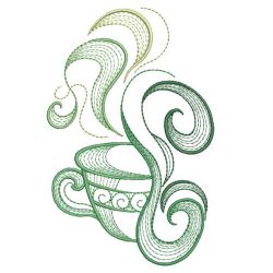 Rippled Tea Time 11(Lg) machine embroidery designs