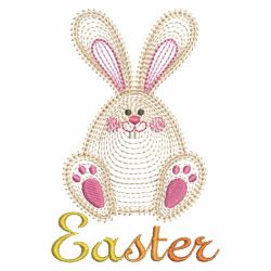 Rippled Easter Bunny 01 machine embroidery designs
