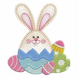 Rippled Easter Bunny 02 machine embroidery designs