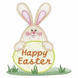 Rippled Easter Bunny 05 machine embroidery designs