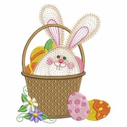 Rippled Easter Bunny 07 machine embroidery designs