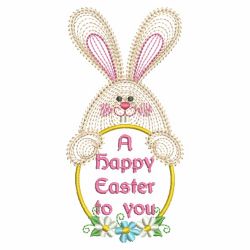 Rippled Easter Bunny 08 machine embroidery designs