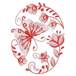 Redwork Rippled Butterfly 03(Sm) machine embroidery designs