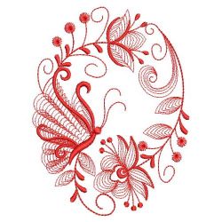 Redwork Rippled Butterfly 07(Sm) machine embroidery designs