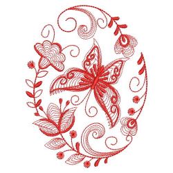 Redwork Rippled Butterfly 08(Lg) machine embroidery designs