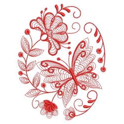 Redwork Rippled Butterfly 09(Sm) machine embroidery designs