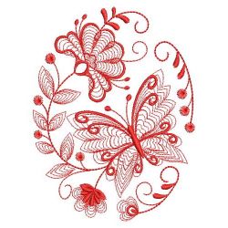 Redwork Rippled Butterfly 09(Lg)