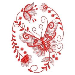 Redwork Rippled Butterfly 11(Lg) machine embroidery designs