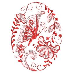 Redwork Rippled Butterfly 12(Lg) machine embroidery designs