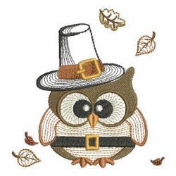 Thanksgiving Owls machine embroidery designs