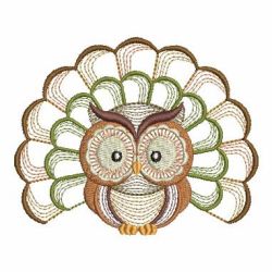 Thanksgiving Owls 02 machine embroidery designs