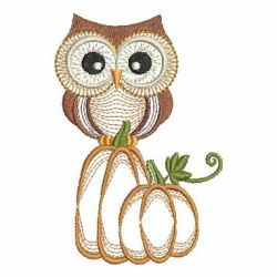 Thanksgiving Owls 03 machine embroidery designs