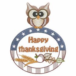 Thanksgiving Owls 11 machine embroidery designs