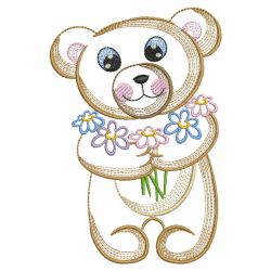 Rippled Teddy Bear 01(Md) machine embroidery designs