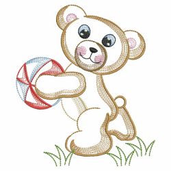 Rippled Teddy Bear 03(Lg) machine embroidery designs