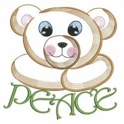 Rippled Teddy Bear 05(Md) machine embroidery designs