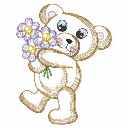 Rippled Teddy Bear 06(Md) machine embroidery designs