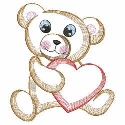 Rippled Teddy Bear 07(Sm) machine embroidery designs