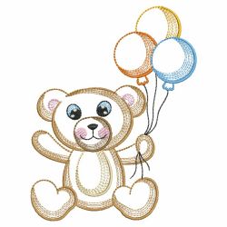 Rippled Teddy Bear 08(Md) machine embroidery designs